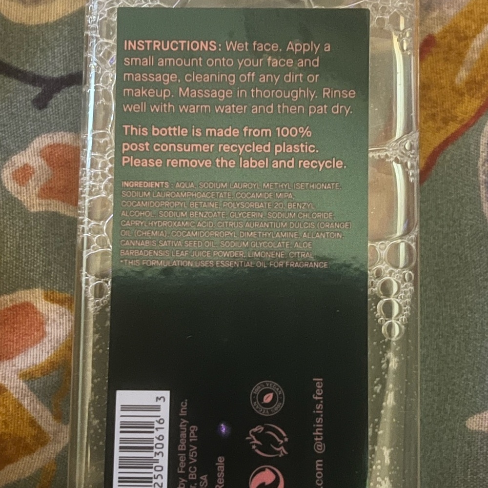 Daily Hemp Oil Facial Cleanser | 1% Hemp Seed Oil | New / Sealed - Picture 3 of 5